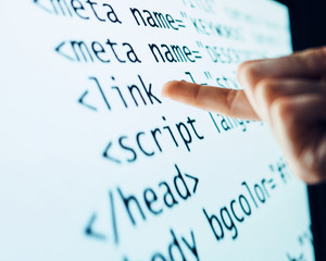 Fototapeta premium Programming, code, numbers, operating system, software, number system, html