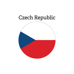 Naklejka premium Czech Republic flag icon