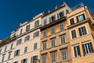 Fototapeta na wymiar rustically and ancient apartment buildings