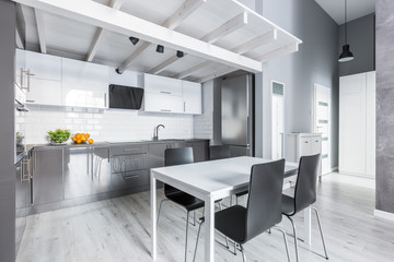 Kitchen with dining table