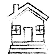 exterior house isolated icon vector illustration design