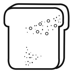 delicious toast bread isolated icon vector illustration design