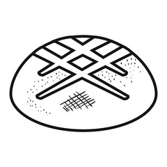 delicious bread isolated icon vector illustration design