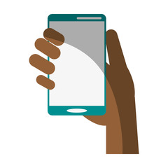 electronic cell phone on icon vector illustration design graphic shadow