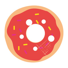 delicious sweet donut icon vector illustration design