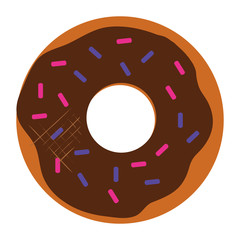 delicious sweet donut icon vector illustration design