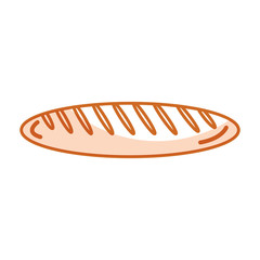 delicious french bread icon vector illustration design