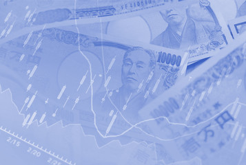 Money with chart can be used for financial concept