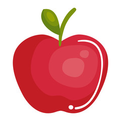 apple fresh fruit icon vector illustration design
