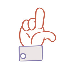 Cartoon looser hand emoticon. 