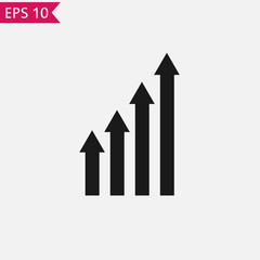 Growth graph icon Vector.