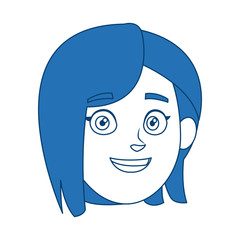 portrait woman cartoon female girl character vector illustration