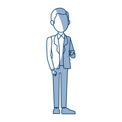 Fototapeta premium young businessman standing character pose vector illustration