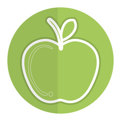 apple fresh fruit icon vector illustration design