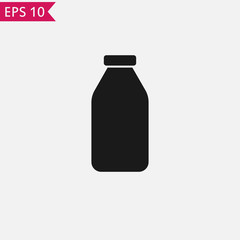 Milk bottle icon Vector.