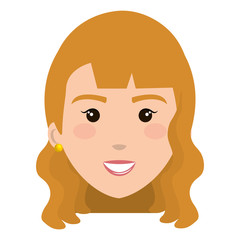 Fototapeta premium beautiful and young woman head character vector illustration design