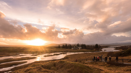 Sunset in Iceland - Golden Circle