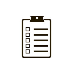 Checklist icon vector illustration flat design. Questionnaire, survey, clipboard, task list.