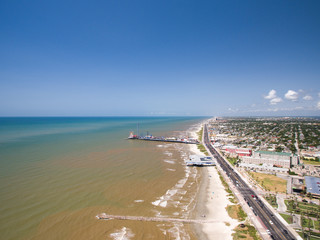 Galveston Texas from the air 