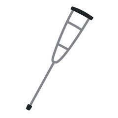 symbol of crutches medicine help equipment vector illustration