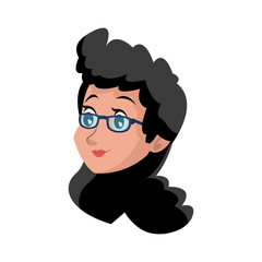 cartoon face woman pretty smile image vector illustration