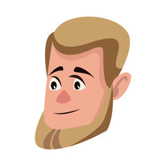 man face character people flat design vector illustration