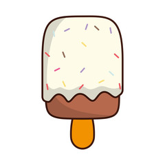 ice cream icon over white background colorful design vector illustration