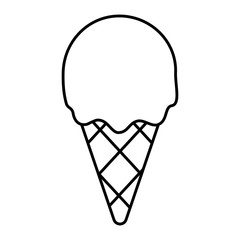 ice cream icon over white background vector illustration