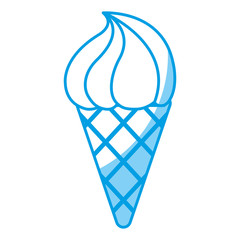 ice cream icon over white background vector illustration