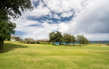 Modern luxury golf course homes at Makaluapuna Point in Maui Hawaii