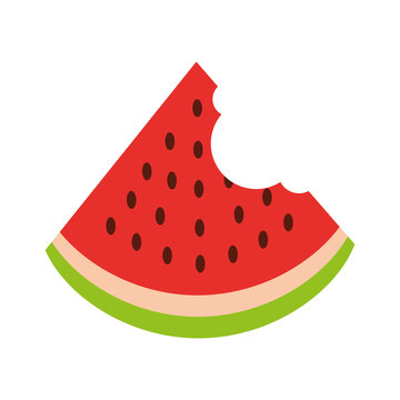 watermelon tropical and exotic fruit vector illustration design