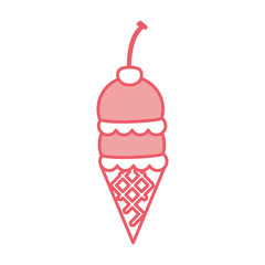 delicious ice cream isolated icon vector illustration design