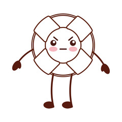 float lifeguard kawaii character vector illustration design