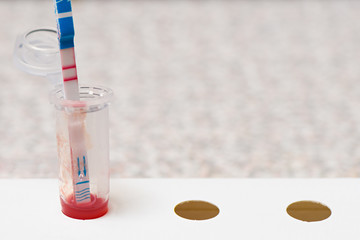 Express a positive HIV test using blood from a finger