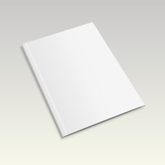 Realistic blank closed magazine mockup template. Vector