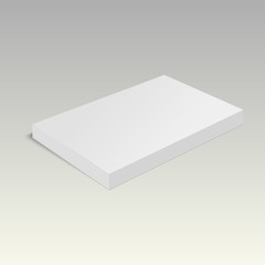 Blank paper or cardboard box template. Vector illustration.
