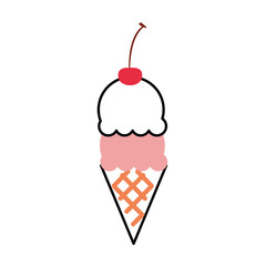 delicious ice cream isolated icon vector illustration design