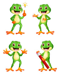 Obraz premium Frog cartoon set