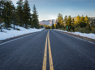 Standing in the MIddle of Snowy Mountain Road