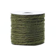 Jute rope roll over white background