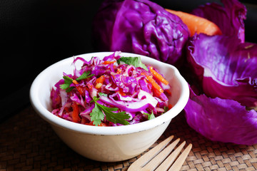   red cabbage salad,healthy salad