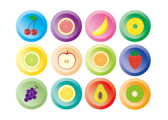 フルーツアイコン12カラー