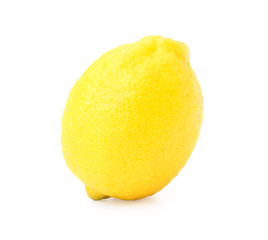 Fresh lemon fruit on white background with clipping path