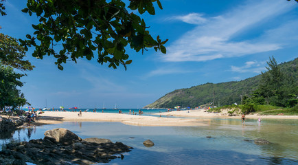  Beach at Naiharn Beach, Phuket, Thailand During the high season. In November 2017 - used only in news editors.