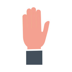 Obraz premium outstretched hand icon over white background vector illustration