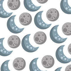 Natural satellite moon pattern vector illustration design