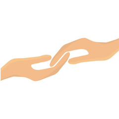 hands icon  over white background vector illustration