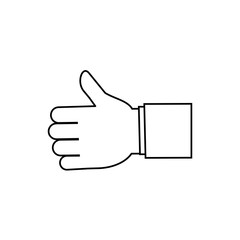 hand like thumb up icon over white background vector illustration