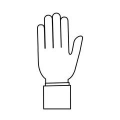outstretched hand icon  over white background vector illustration