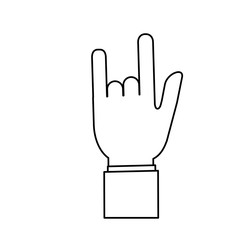 human hand icon  over white background vector illustration